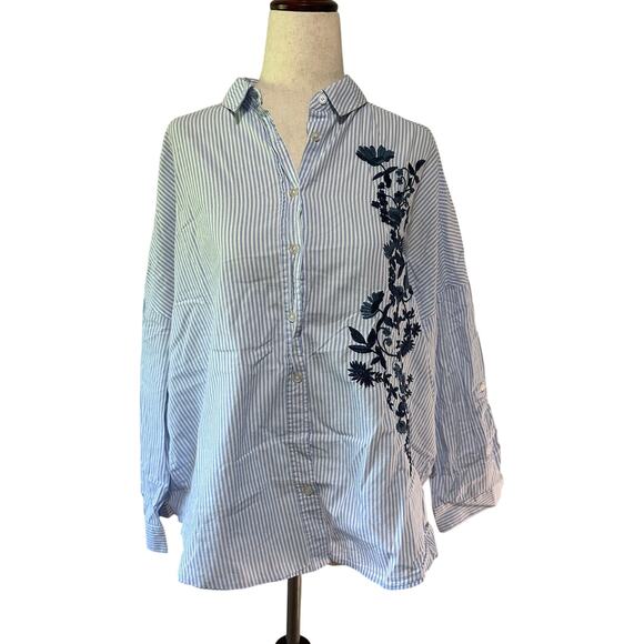 Padini Tops - PADINI Women's Rope Long Sleeve Stripes Shirt Size M In Multi